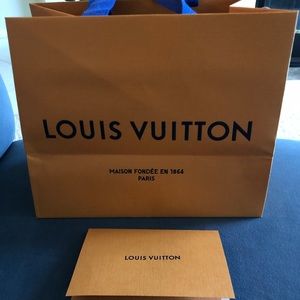 Authentic LOUIS VUITTON Shopping Bag Empty with LV Small Receipt Card